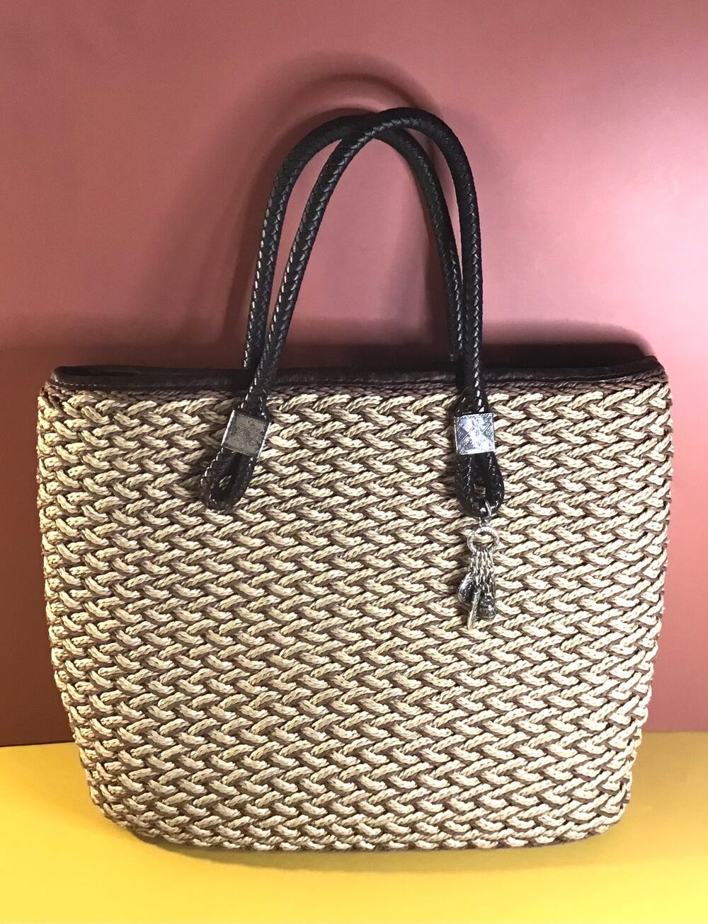 Brighton Brown and Tan Weaved Handbag